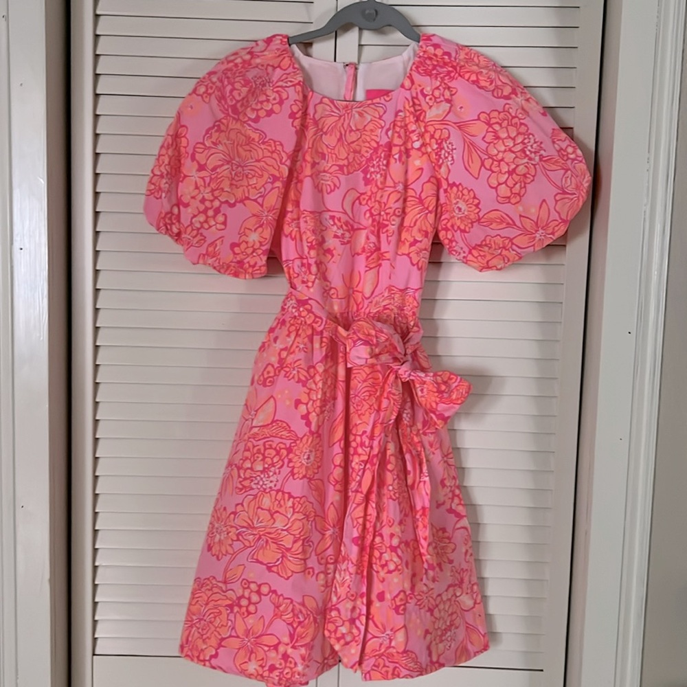 Lilly Pulitzer Knoxlie Dress Mandevilla Baby Days Bloom size 0 - Picture 2 of 14